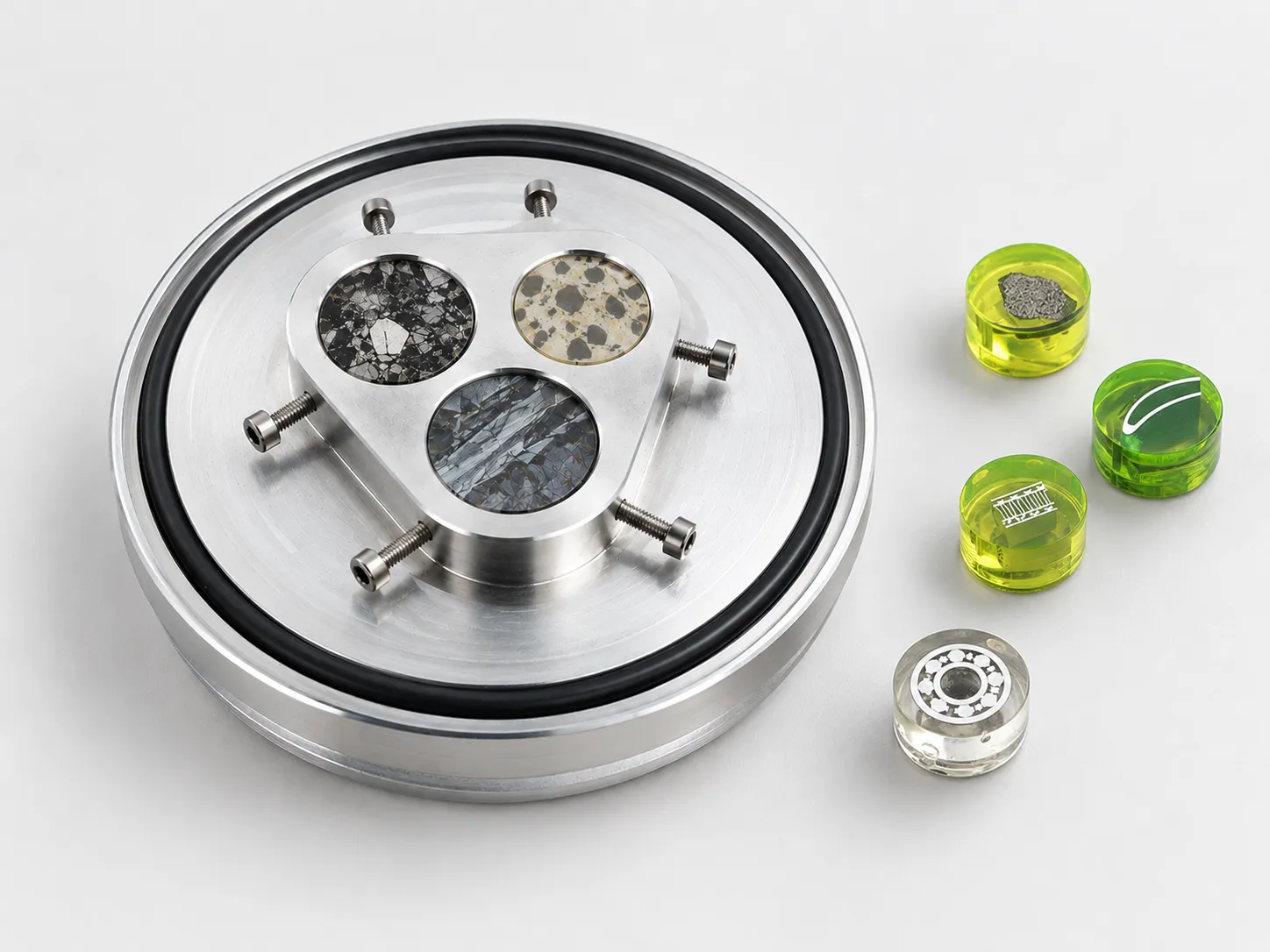 Sample holder for multiple resin-embedded samples